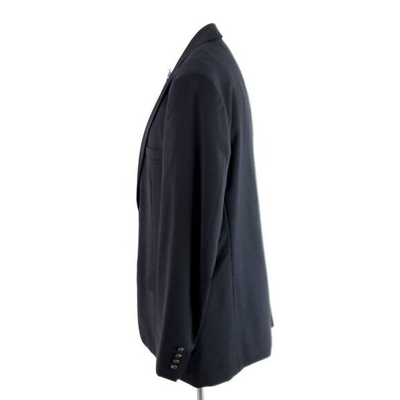 Paul Fredrick Wool 2 Bronze Button Blazer 44L Black - Picture 5 of 11